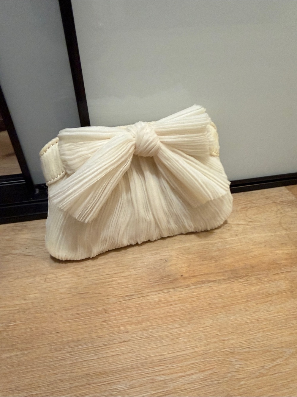 NEW Loeffler Randall Elegant White Bow Clutch Bag